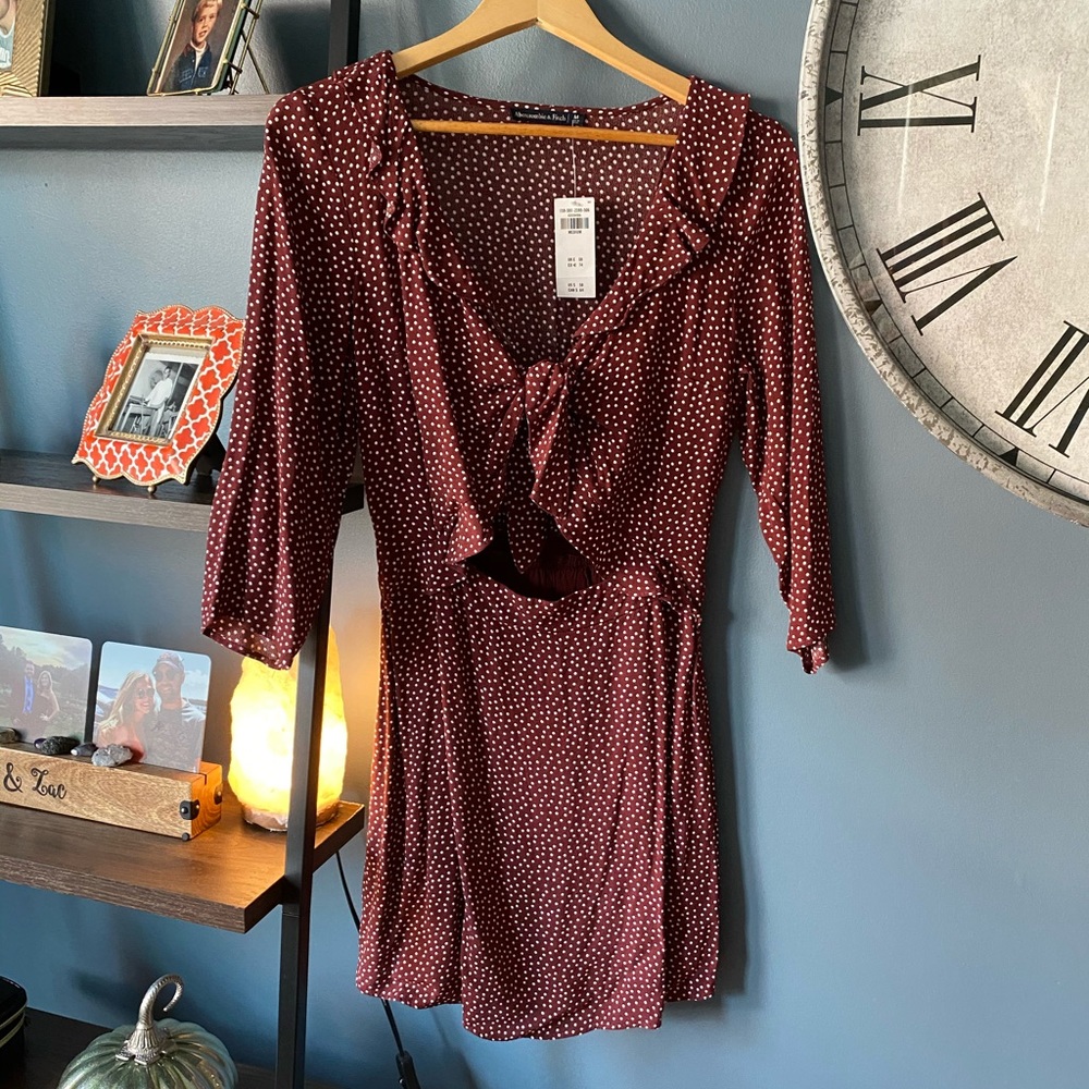Abercrombie & Fitch cutout tie front dress